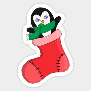 Penguin Warming Up to the Cold Sticker